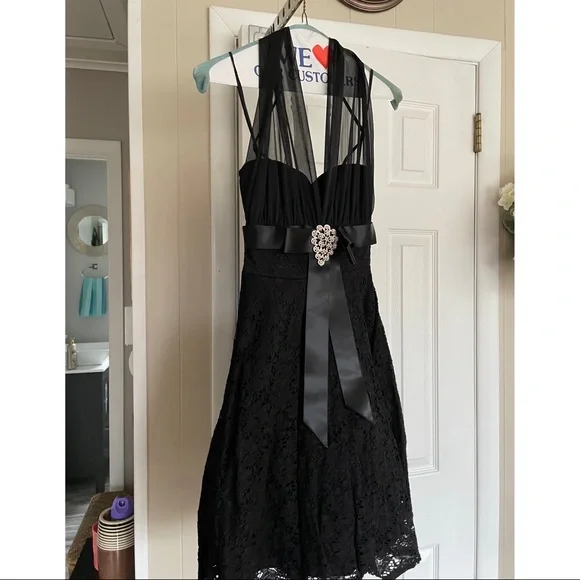 Fe Usa Dresses | Black Halter Top Dress | Color: Black | Size: M | Allifreeswick's Closet
